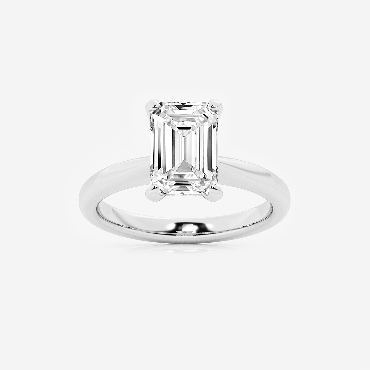3 ctw Emerald Lab Grown Diamond Hidden Halo Engagement Ring