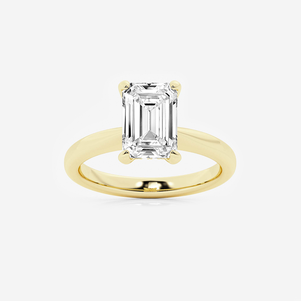 3 ctw Emerald Lab Grown Diamond Hidden Halo Engagement Ring