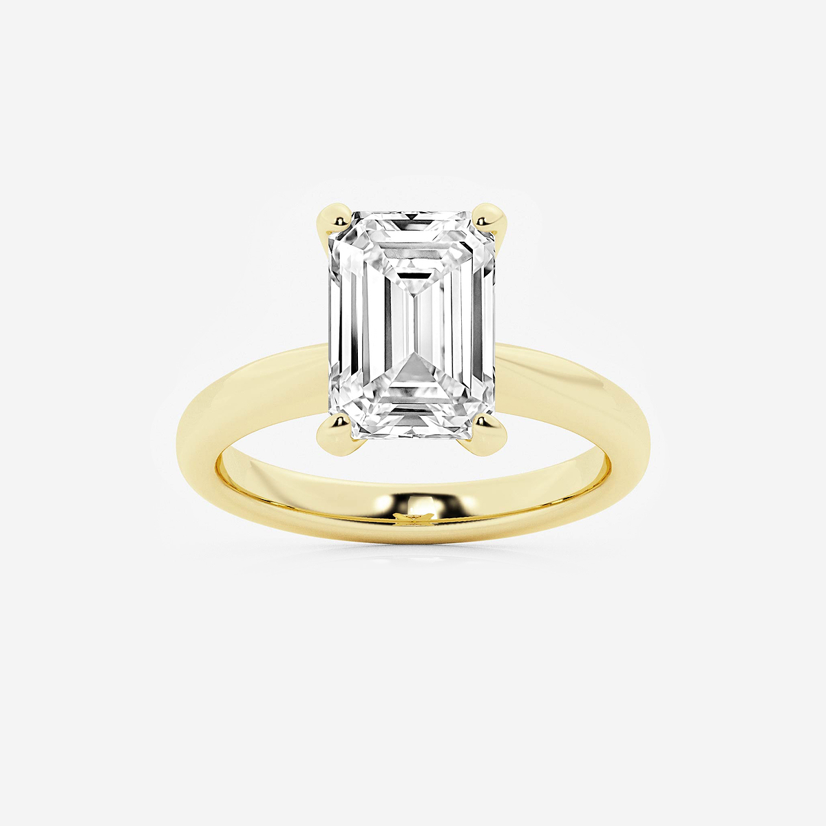 4 ctw Emerald Lab Grown Diamond Hidden Halo Engagement Ring