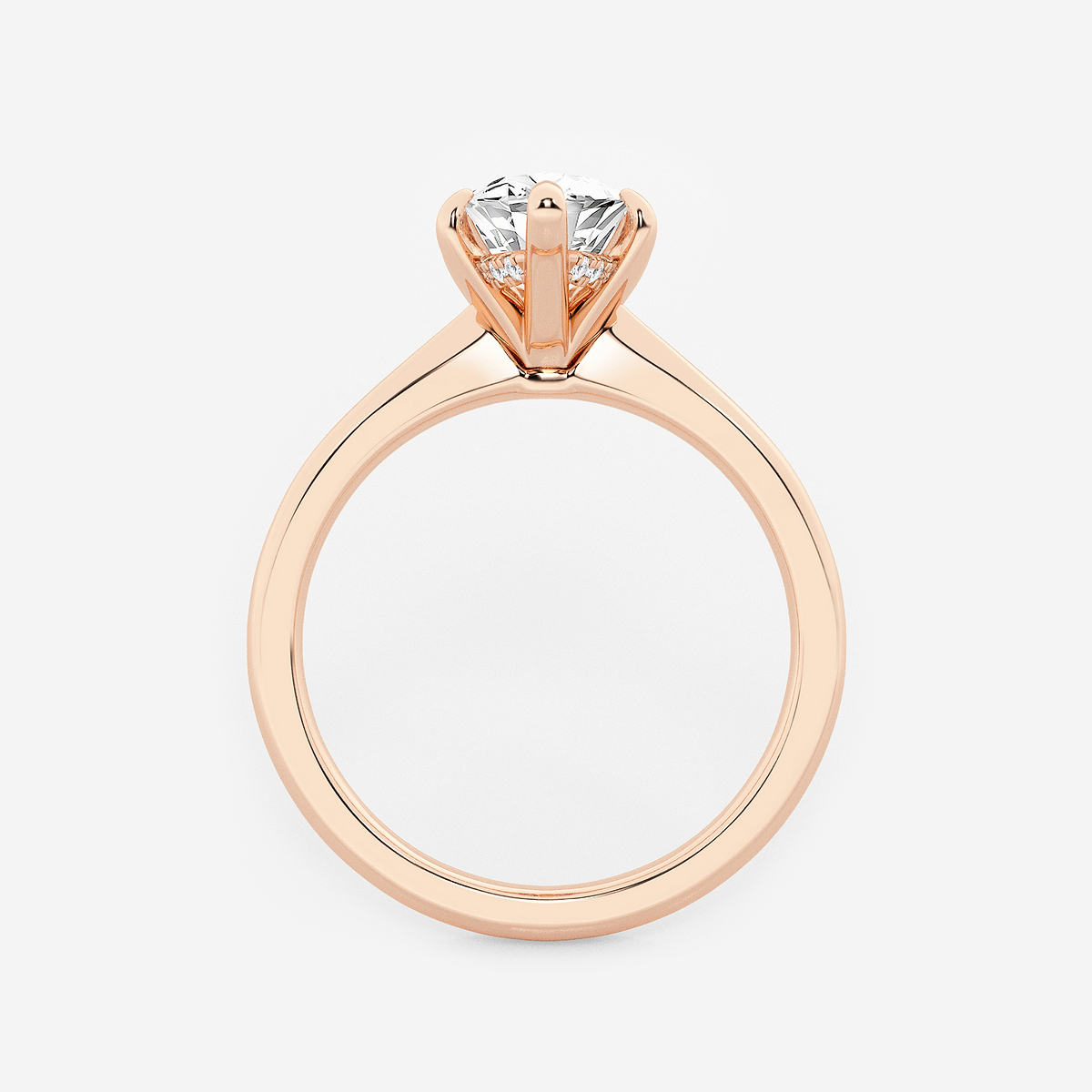 Additional Image 1 for  2 ctw Marquise Lab Grown Diamond Hidden Halo Engagement Ring