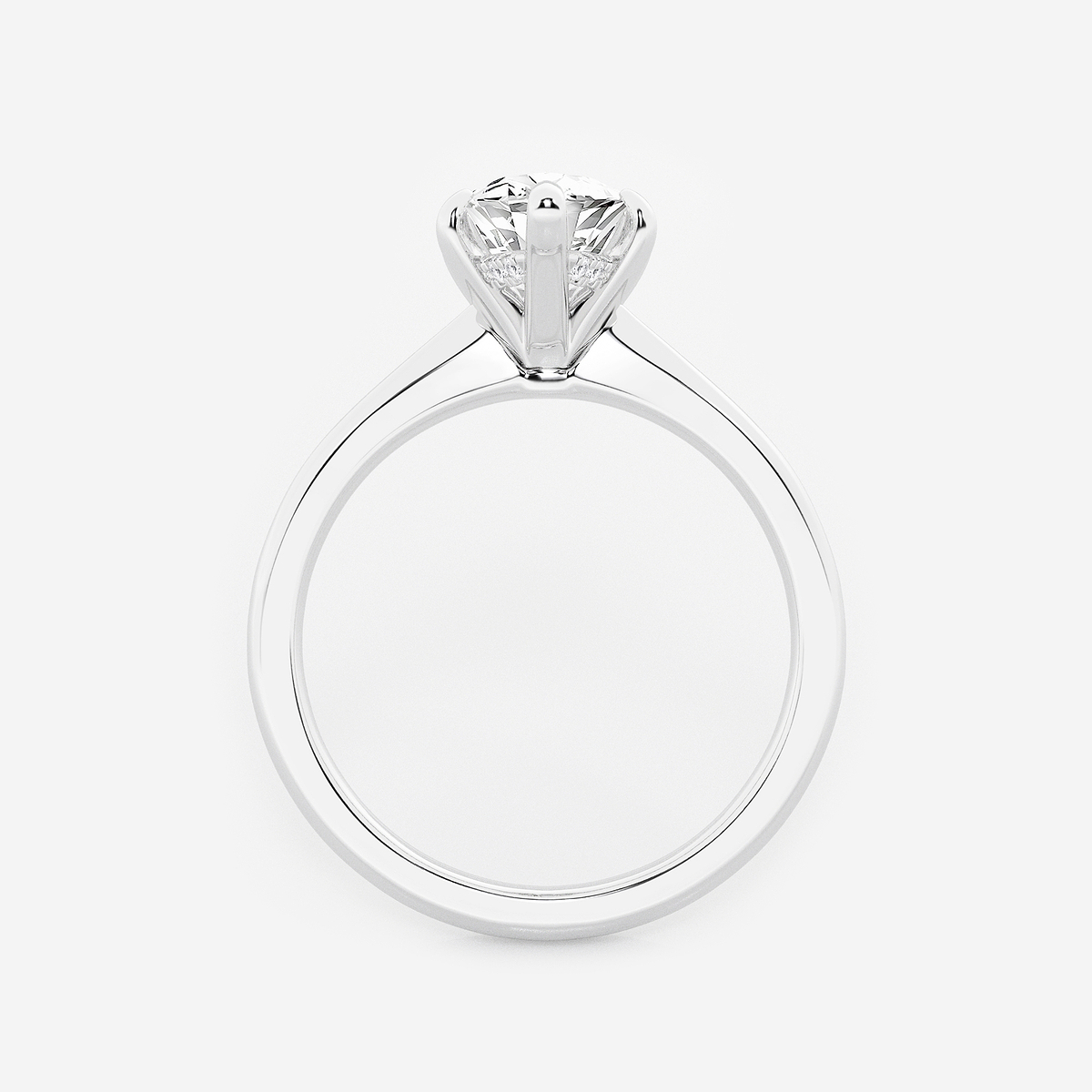 Additional Image 1 for  2 ctw Marquise Lab Grown Diamond Hidden Halo Engagement Ring