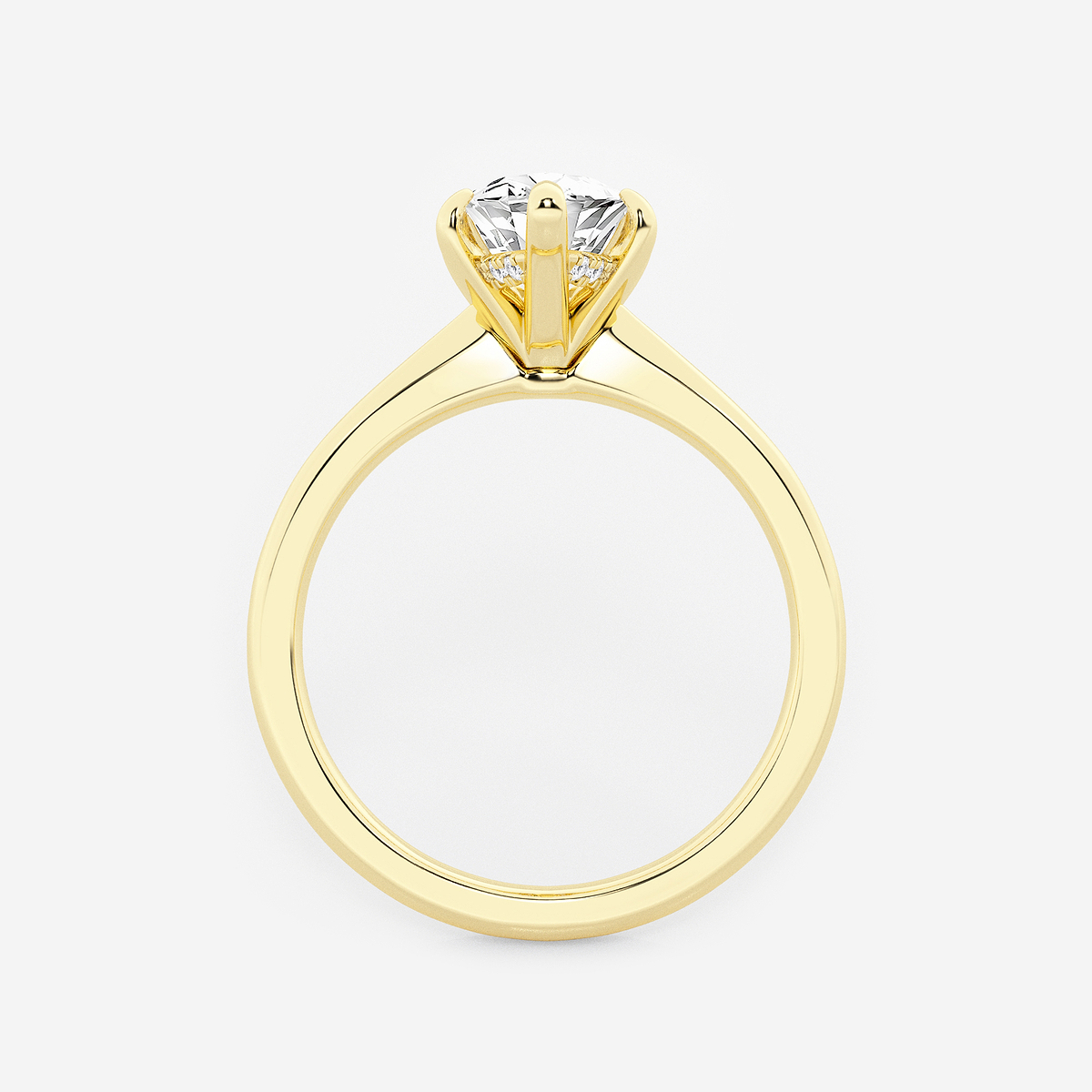 Additional Image 1 for  2 ctw Marquise Lab Grown Diamond Hidden Halo Engagement Ring