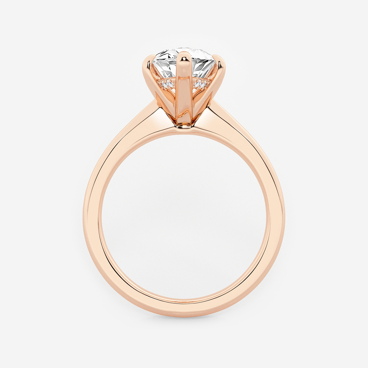 Additional Image 1 for  3 ctw Marquise Lab Grown Diamond Hidden Halo Engagement Ring