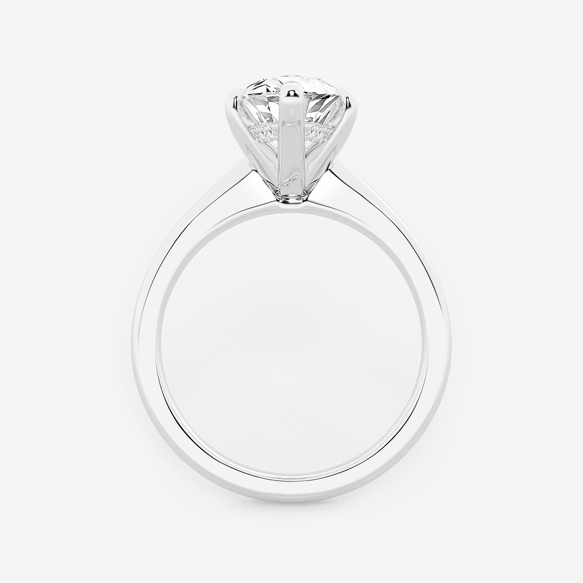 Additional Image 1 for  3 ctw Marquise Lab Grown Diamond Hidden Halo Engagement Ring