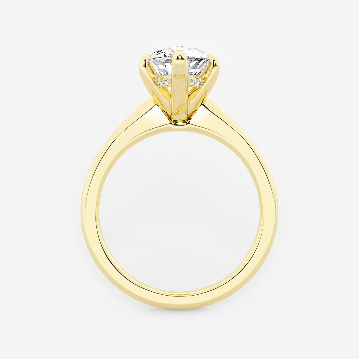 Additional Image 1 for  3 ctw Marquise Lab Grown Diamond Hidden Halo Engagement Ring