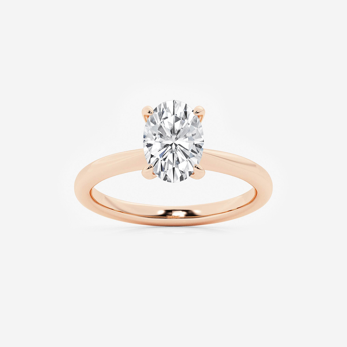 1 1/2 ctw Oval Lab Grown Diamond Hidden Halo Engagement Ring