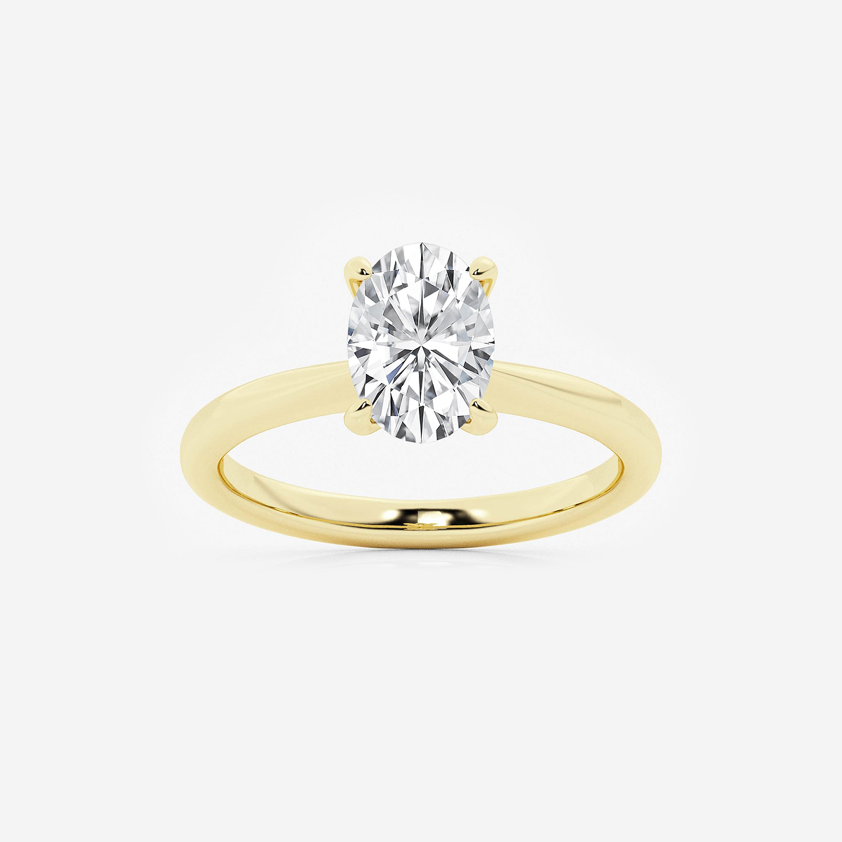 1 1/2 ctw Oval Lab Grown Diamond Hidden Halo Engagement Ring