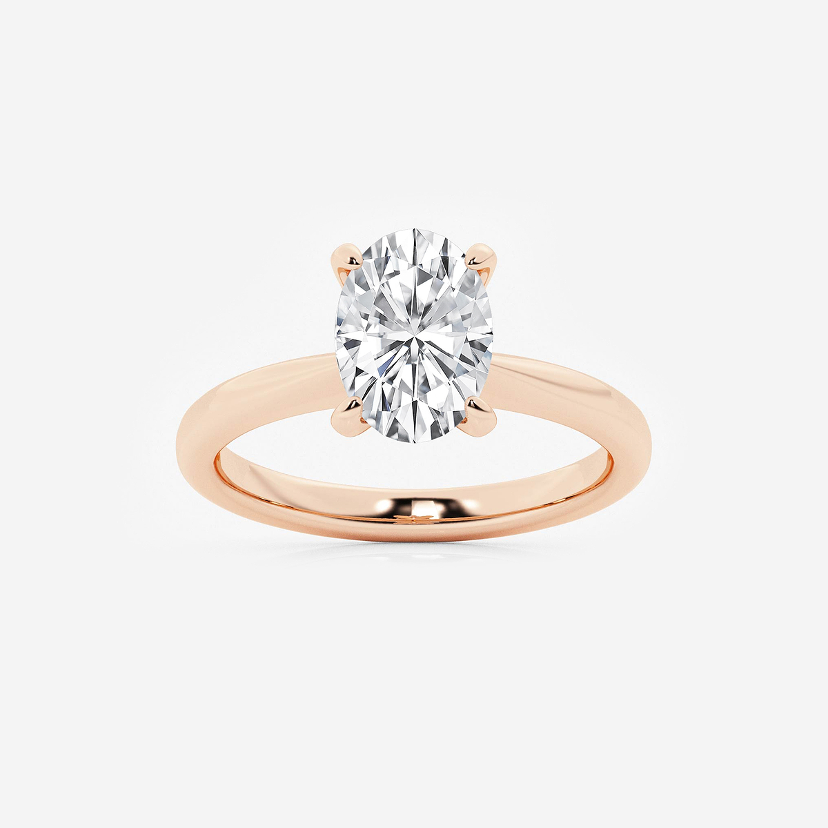 2 ctw Oval Lab Grown Diamond Hidden Halo Engagement Ring