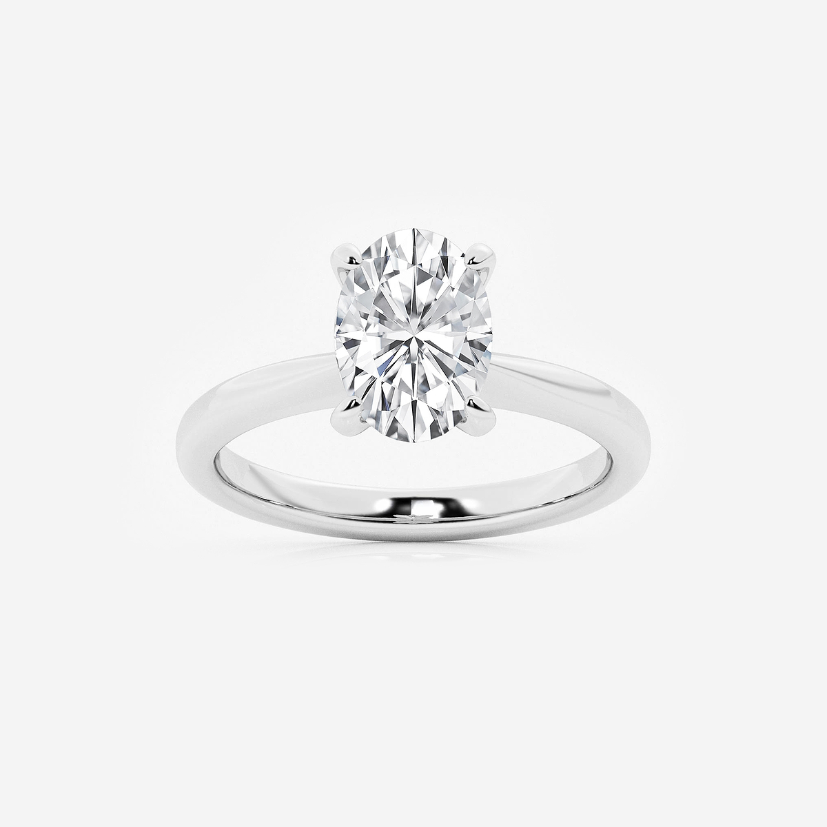 2 ctw Oval Lab Grown Diamond Hidden Halo Engagement Ring