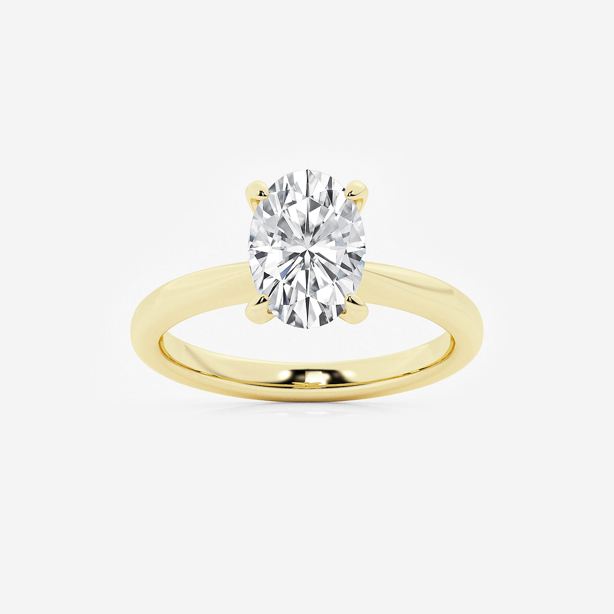 2 ctw Oval Lab Grown Diamond Hidden Halo Engagement Ring