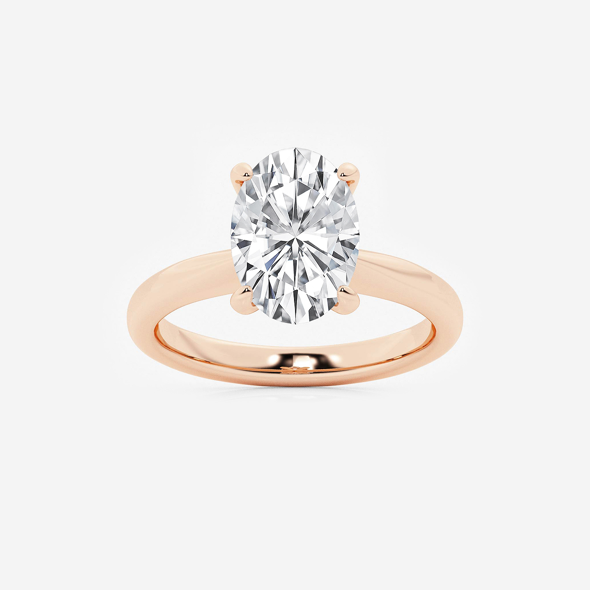 3 ctw Oval Lab Grown Diamond Hidden Halo Engagement Ring