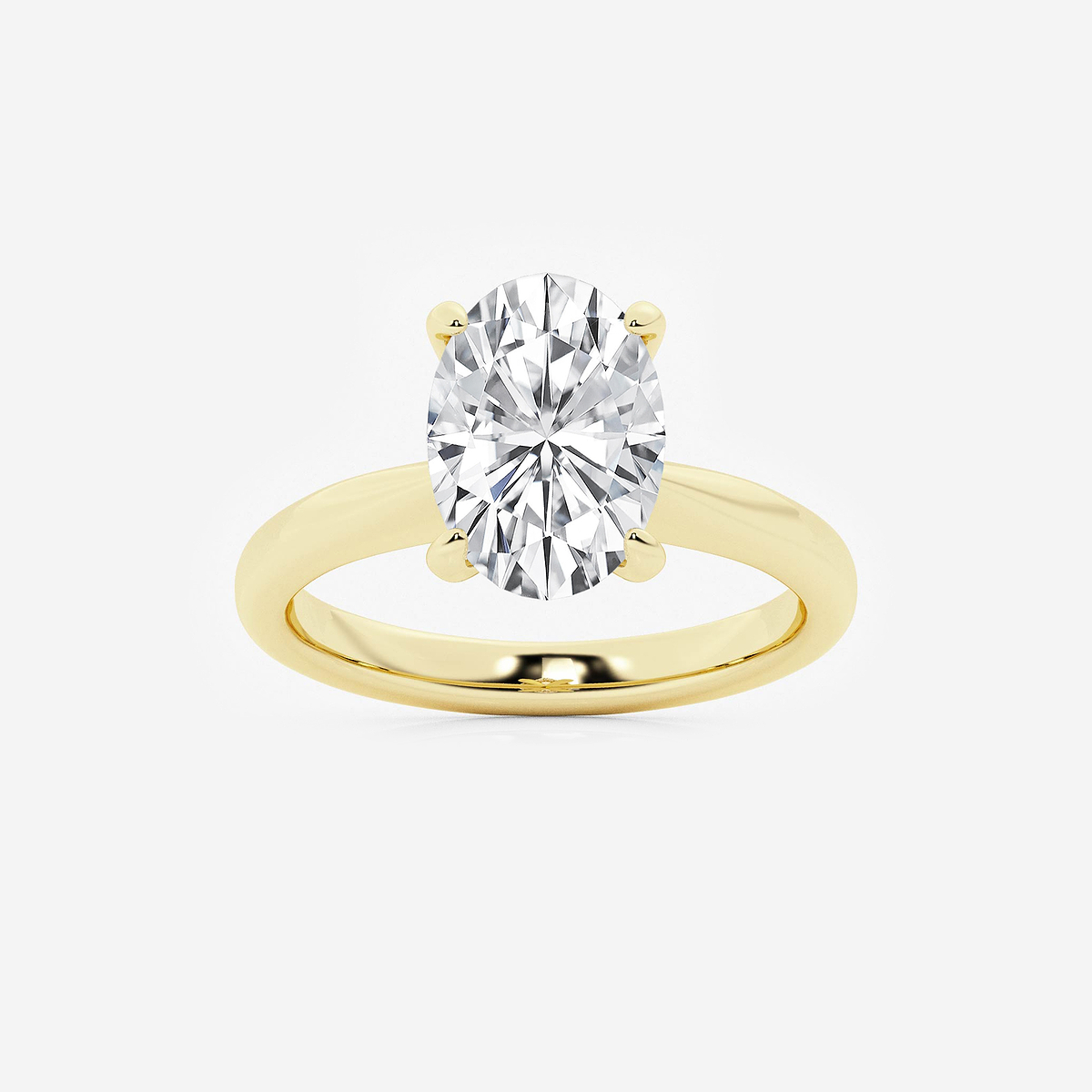 3 ctw Oval Lab Grown Diamond Hidden Halo Engagement Ring