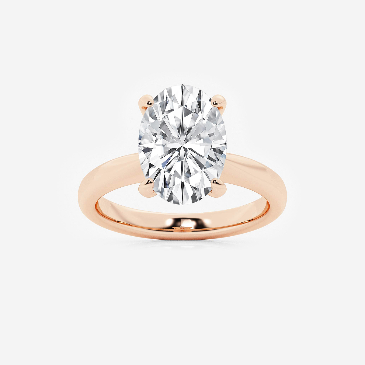 4 ctw Oval Lab Grown Diamond Hidden Halo Engagement Ring