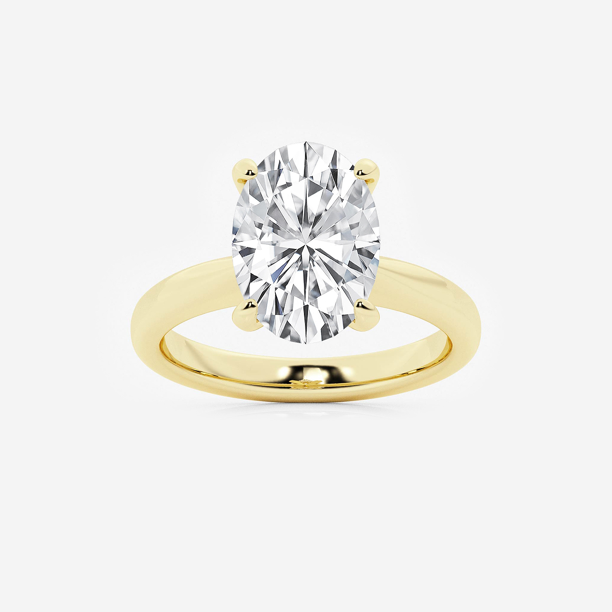 4 ctw Oval Lab Grown Diamond Hidden Halo Engagement Ring