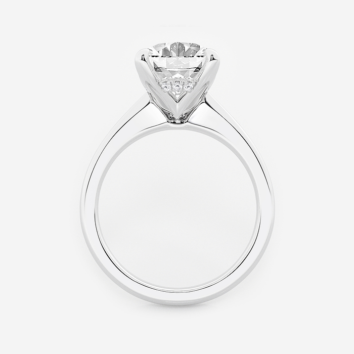 Briel - 4 ctw Oval Lab Grown Diamond Hidden Halo Engagement Ring