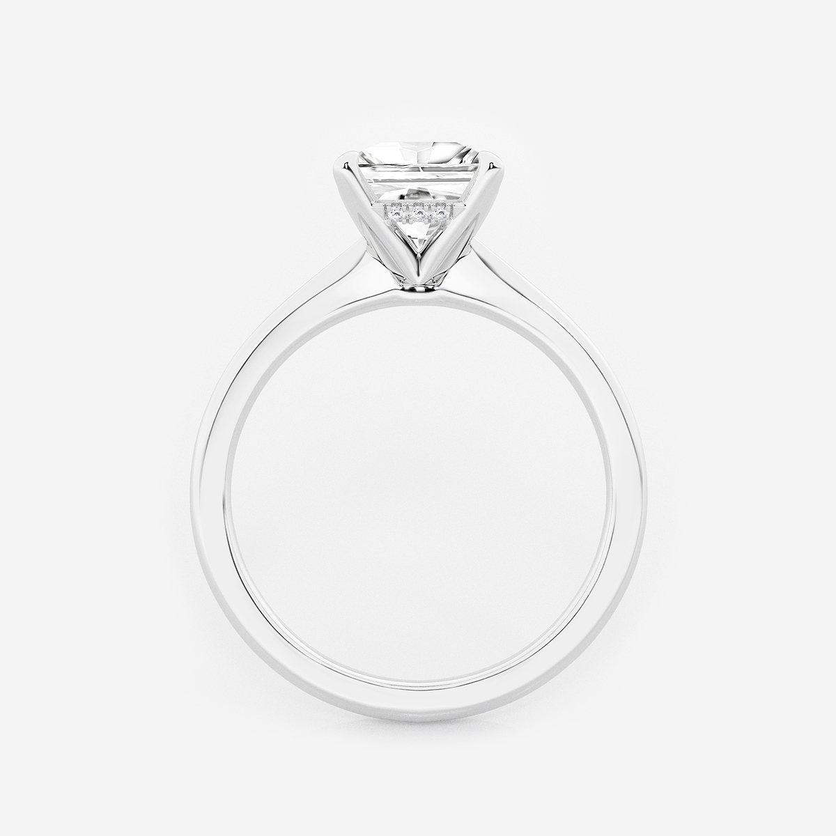Additional Image 1 for  1 1/2 ctw Princess Lab Grown Diamond Hidden Halo Engagement Ring