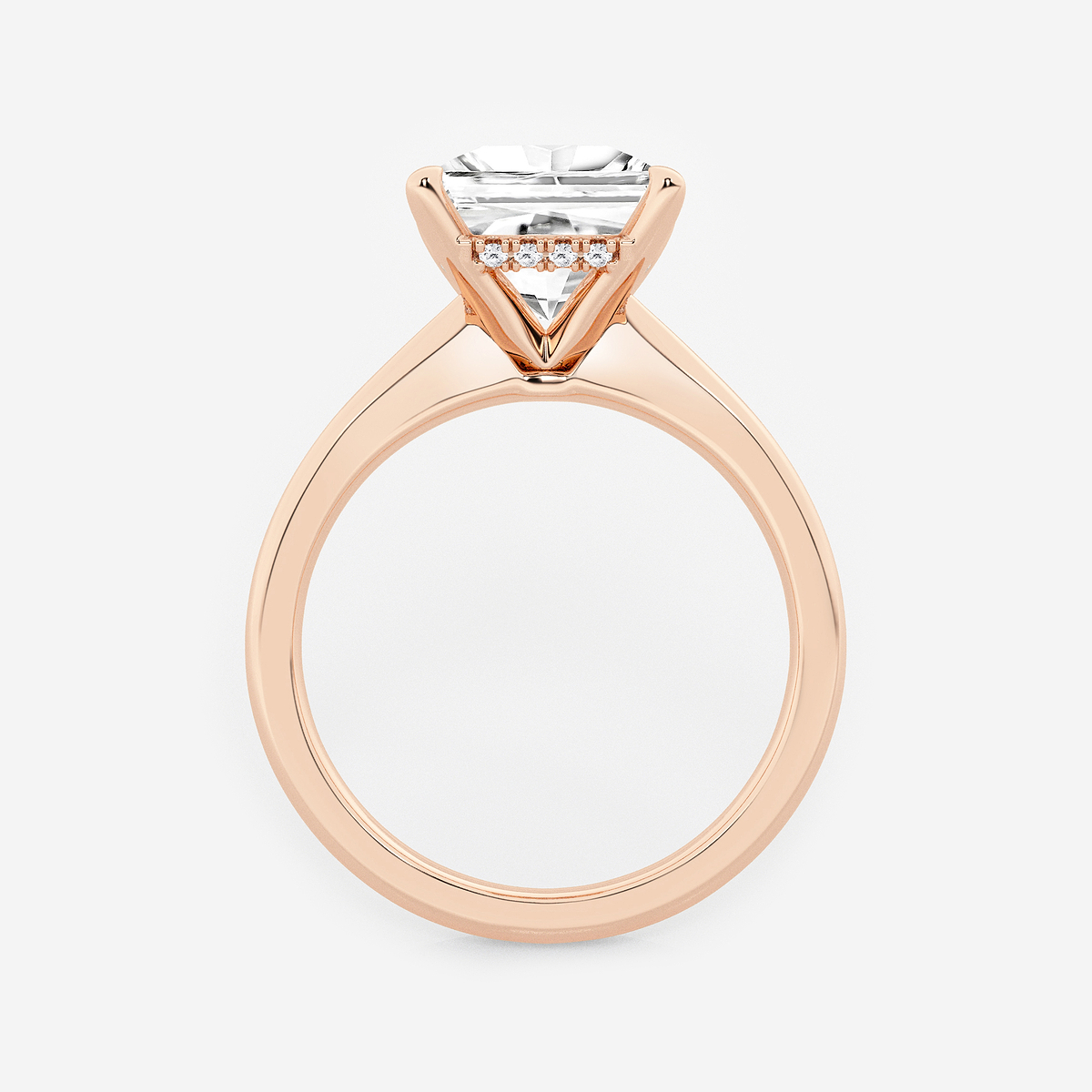 Additional Image 1 for  3 ctw Princess Lab Grown Diamond Hidden Halo Engagement Ring