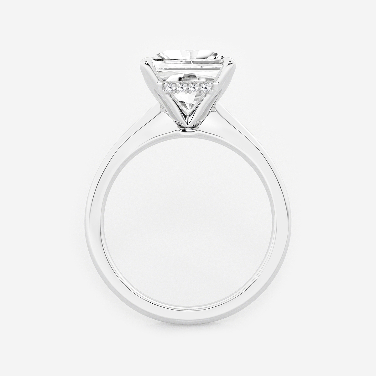 Additional Image 1 for  3 ctw Princess Lab Grown Diamond Hidden Halo Engagement Ring