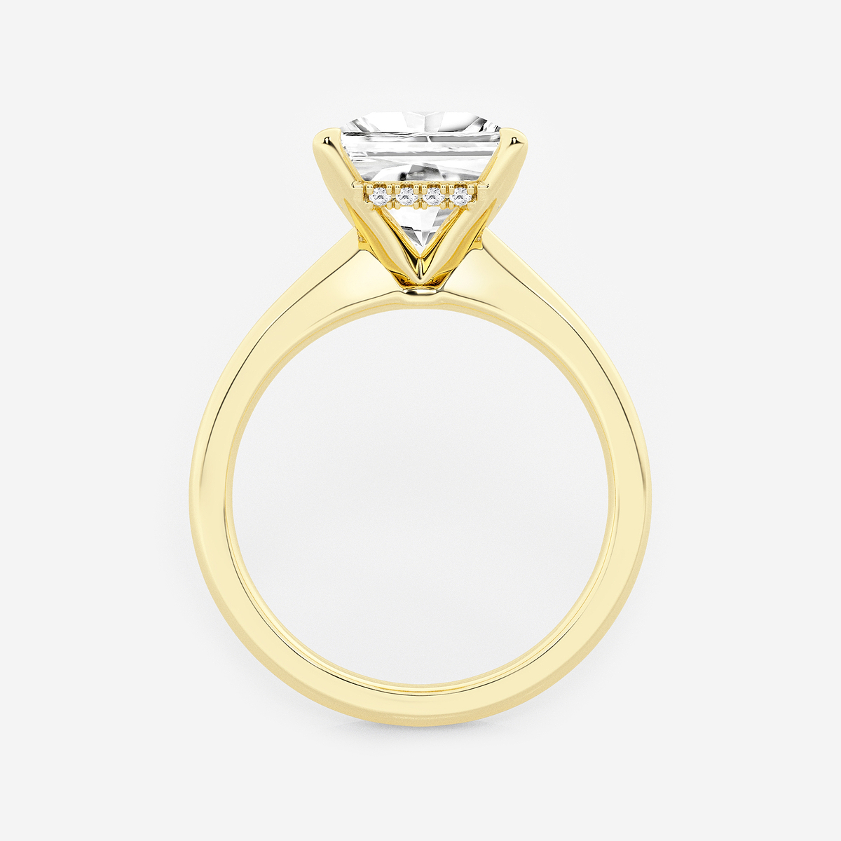 Additional Image 1 for  3 ctw Princess Lab Grown Diamond Hidden Halo Engagement Ring