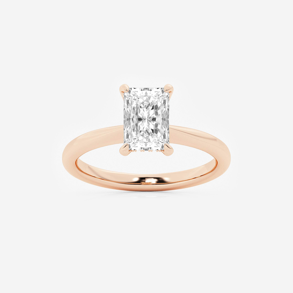 1 1/2 ctw Radiant Lab Grown Diamond Hidden Halo Engagement Ring