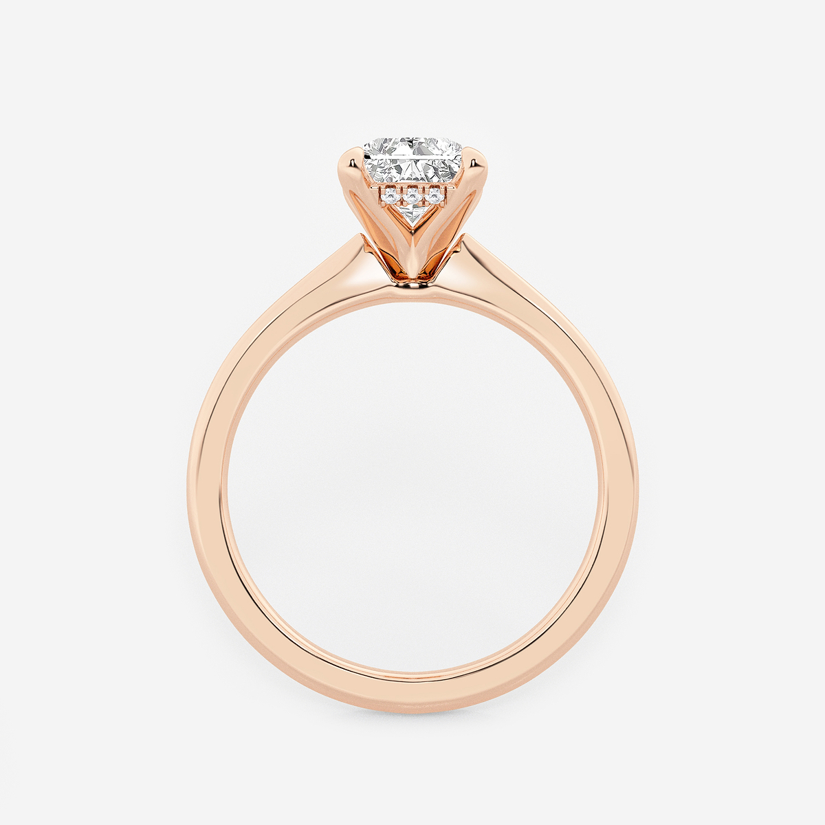Additional Image 1 for  1 1/2 ctw Radiant Lab Grown Diamond Hidden Halo Engagement Ring