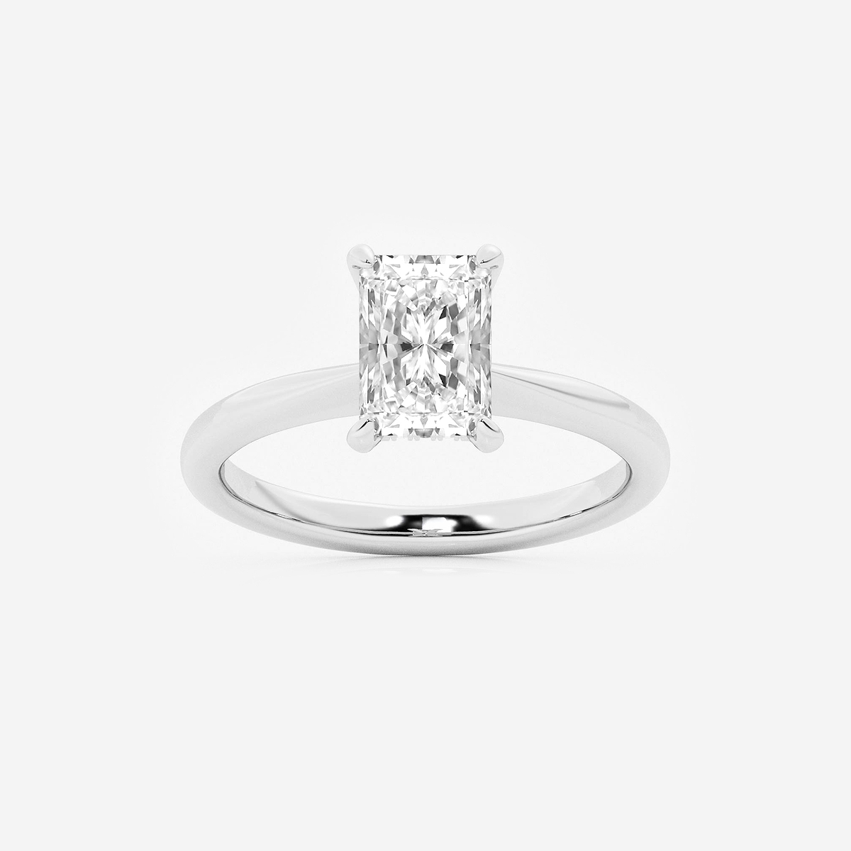 1 1/2 ctw Radiant Lab Grown Diamond Hidden Halo Engagement Ring