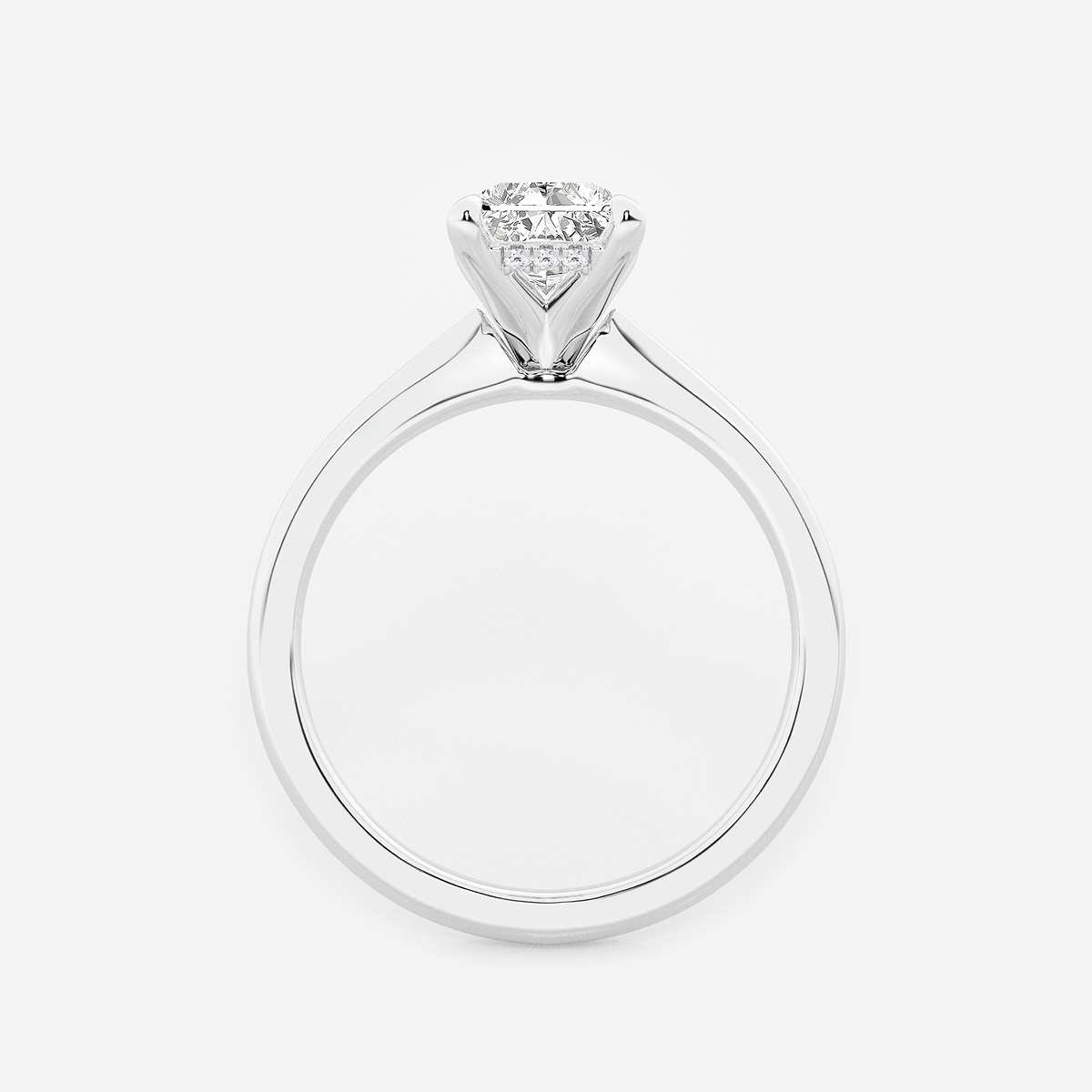 Additional Image 1 for  1 1/2 ctw Radiant Lab Grown Diamond Hidden Halo Engagement Ring
