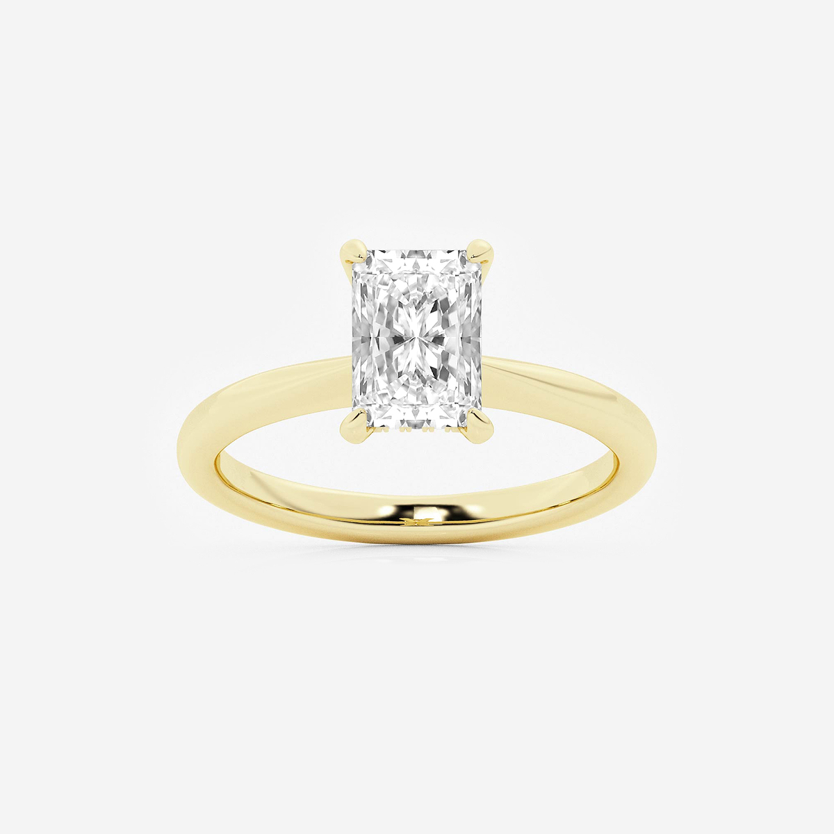 1 1/2 ctw Radiant Lab Grown Diamond Hidden Halo Engagement Ring