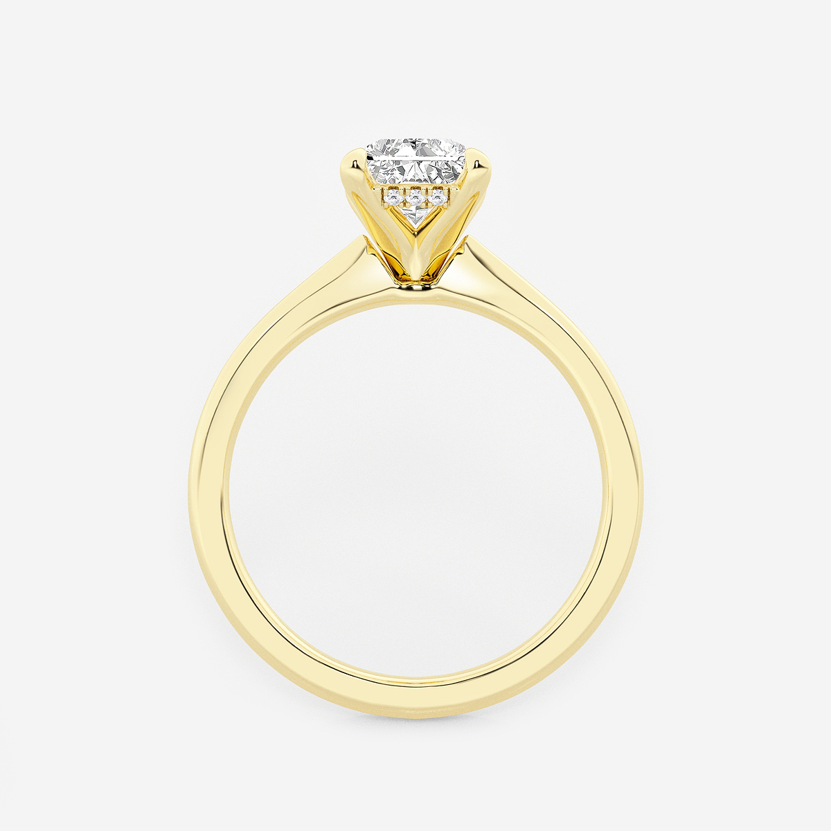 Additional Image 1 for  1 1/2 ctw Radiant Lab Grown Diamond Hidden Halo Engagement Ring