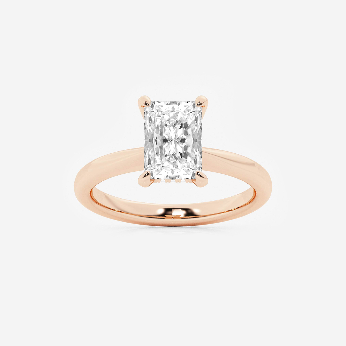 2 ctw Radiant Lab Grown Diamond Hidden Halo Engagement Ring