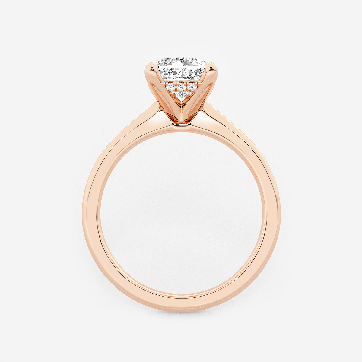 Additional Image 1 for  2 ctw Radiant Lab Grown Diamond Hidden Halo Engagement Ring