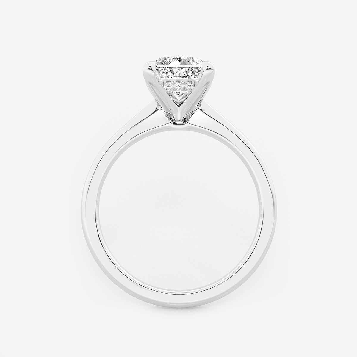 Additional Image 1 for  2 ctw Radiant Lab Grown Diamond Hidden Halo Engagement Ring