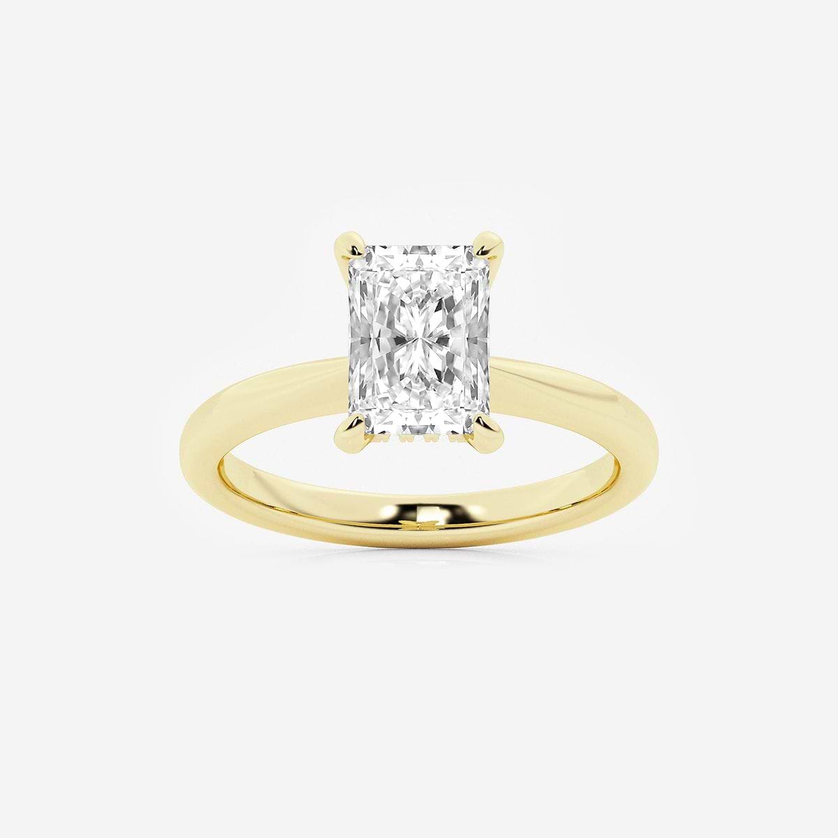 2 ctw Radiant Lab Grown Diamond Hidden Halo Engagement Ring