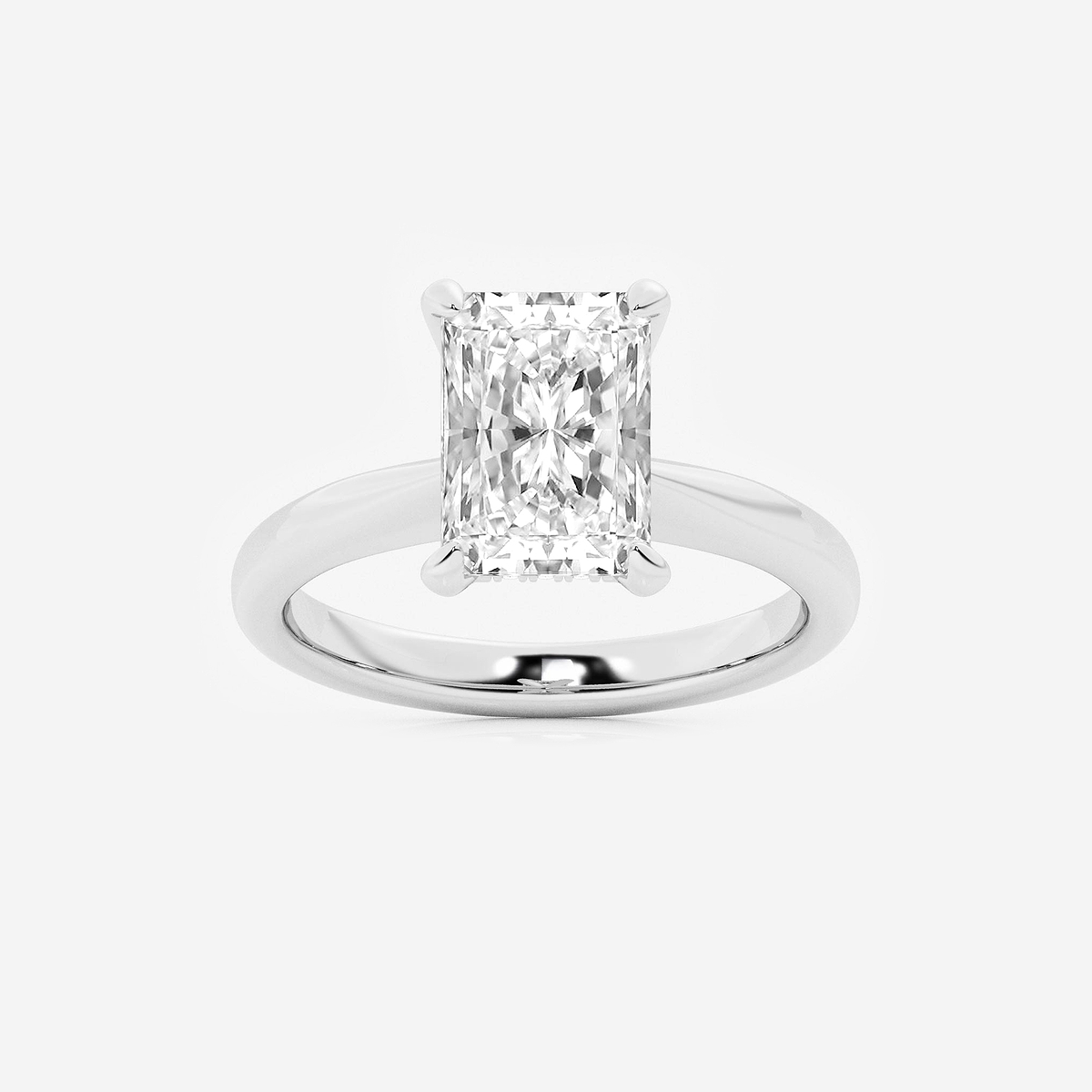 3 ctw Radiant Lab Grown Diamond Hidden Halo Engagement Ring