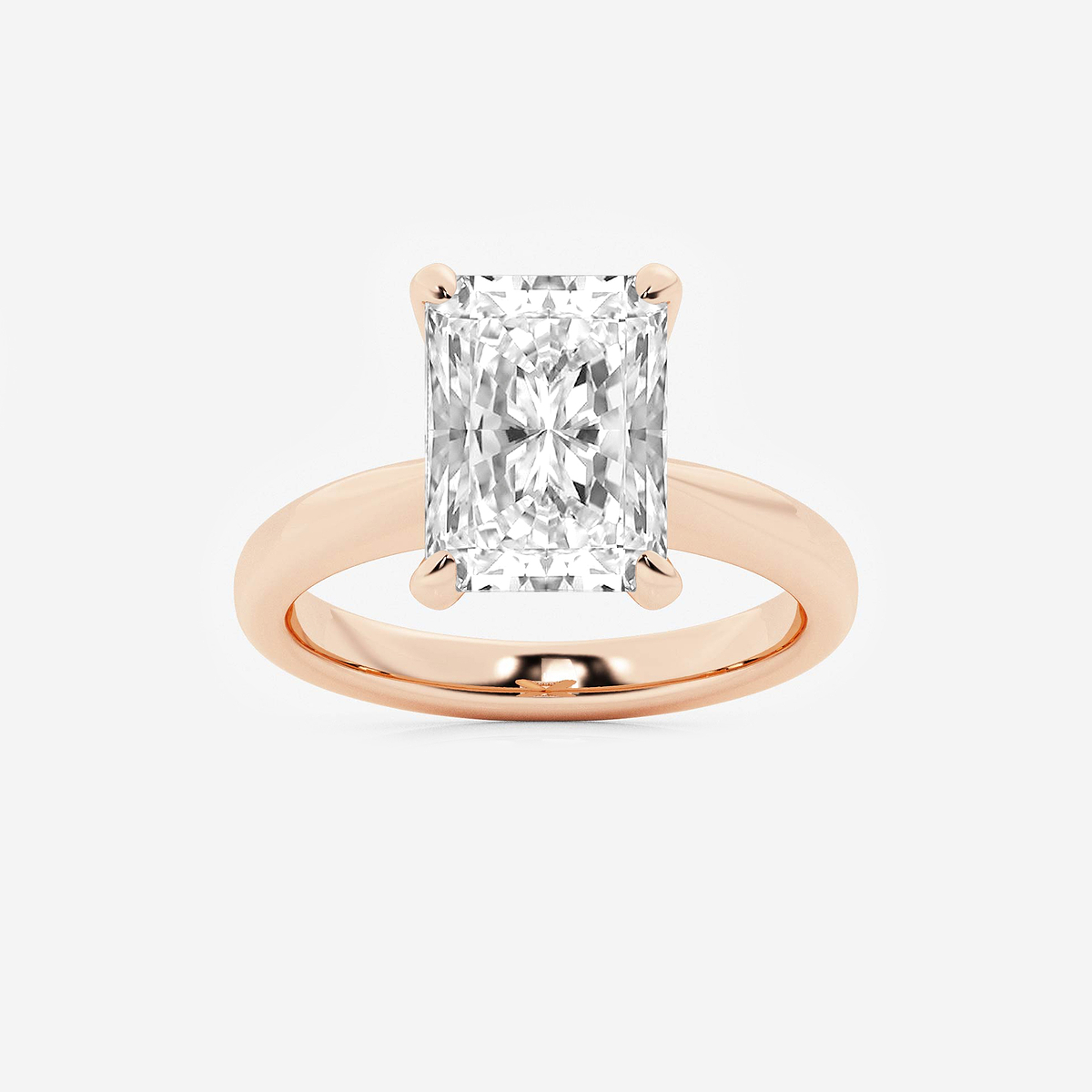 4 ctw Radiant Lab Grown Diamond Hidden Halo Engagement Ring