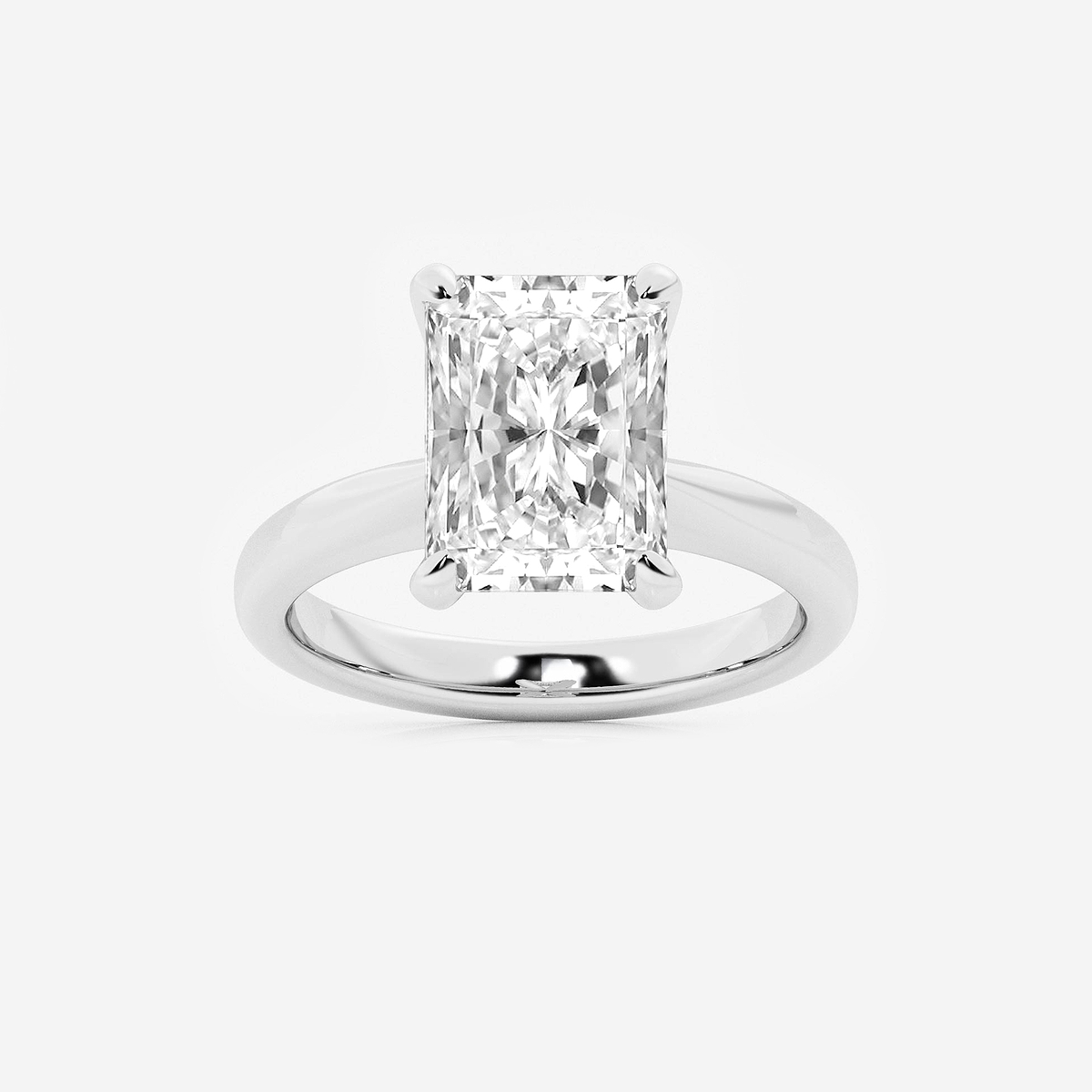 4 ctw Radiant Lab Grown Diamond Hidden Halo Engagement Ring
