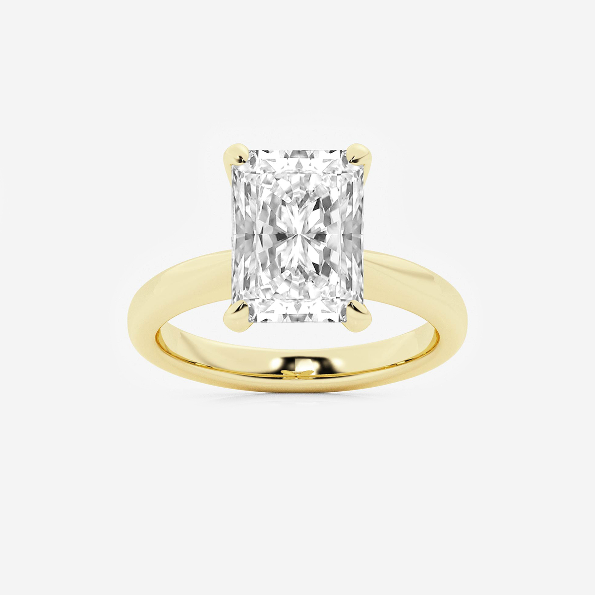 4 ctw Radiant Lab Grown Diamond Hidden Halo Engagement Ring
