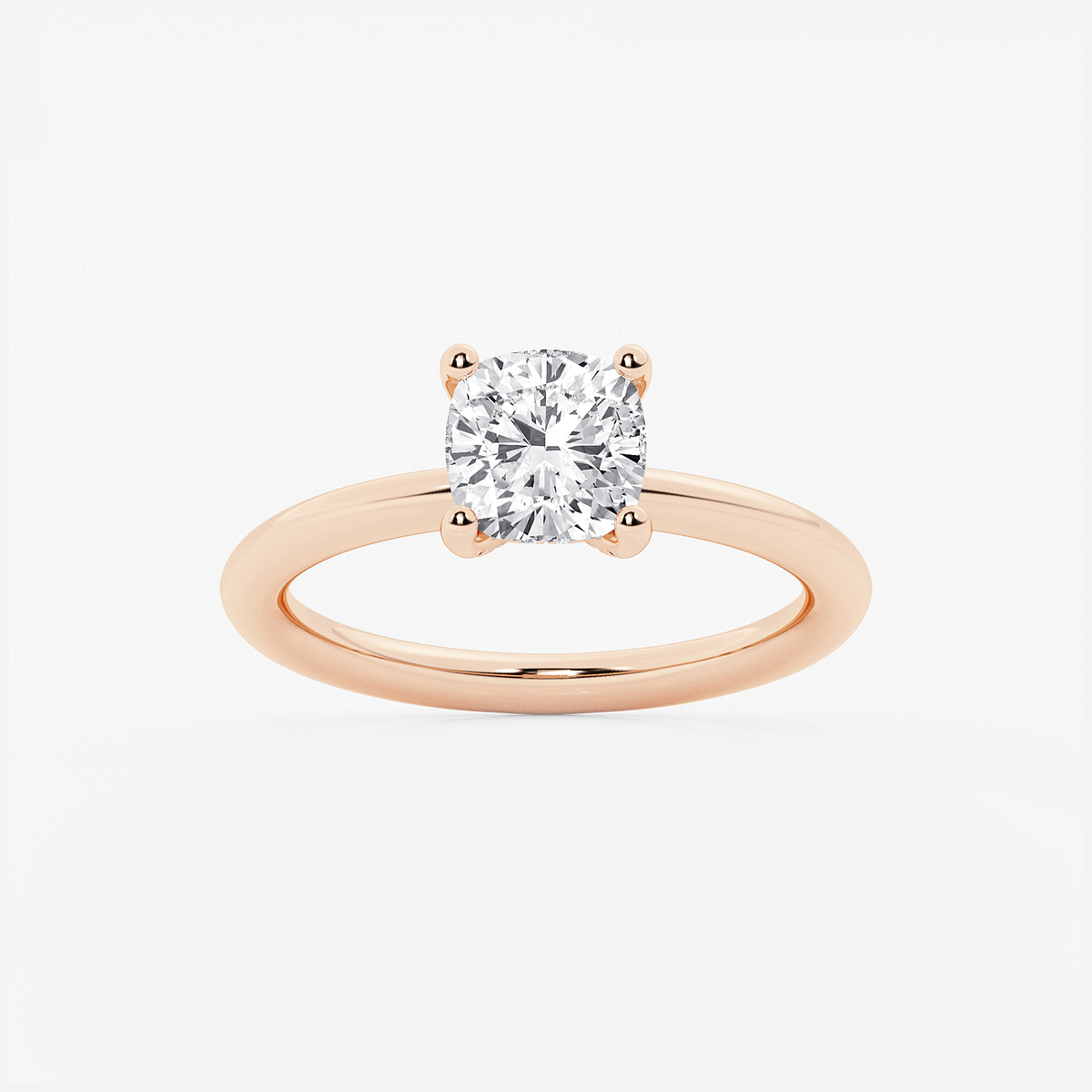 1 5/8 ctw Cushion Lab Grown Diamond Hidden Halo Engagement Ring