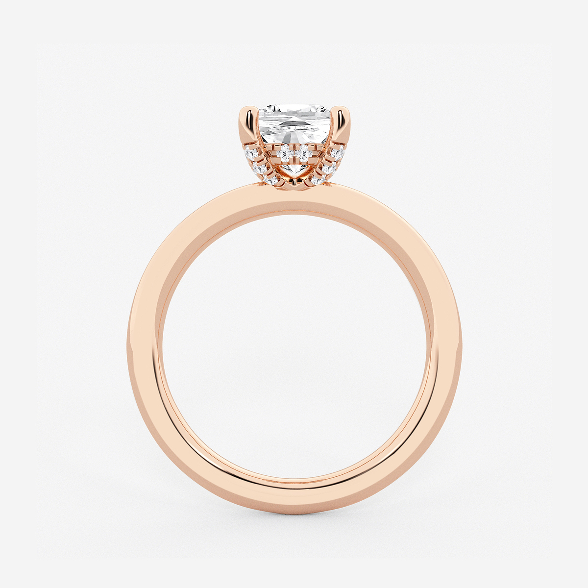 Additional Image 1 for  1 5/8 ctw Cushion Lab Grown Diamond Hidden Halo Engagement Ring
