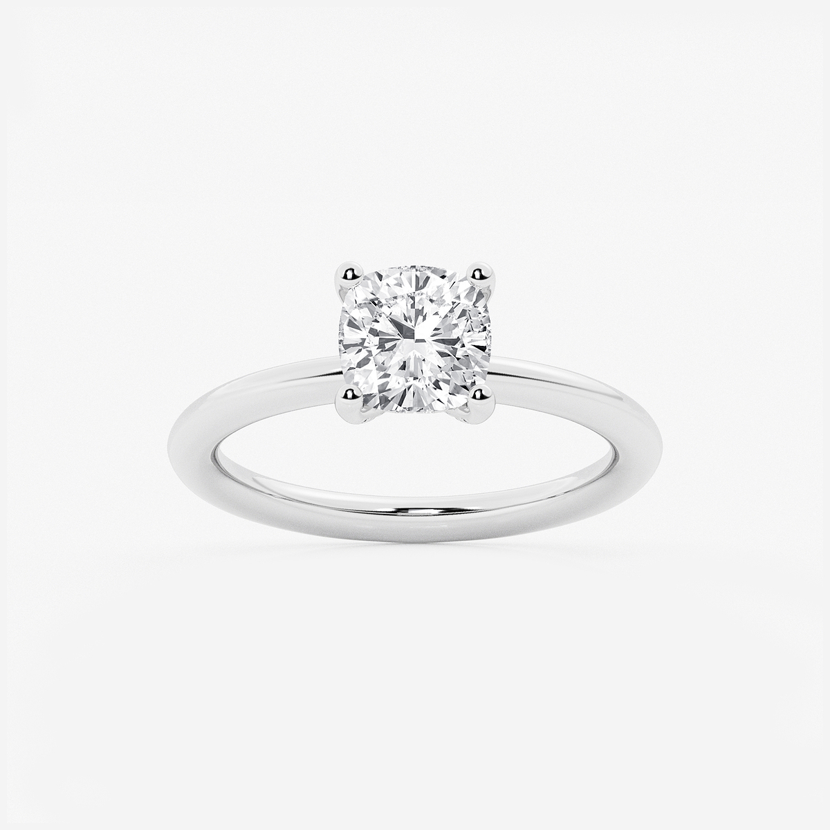 1 5/8 ctw Cushion Lab Grown Diamond Hidden Halo Engagement Ring
