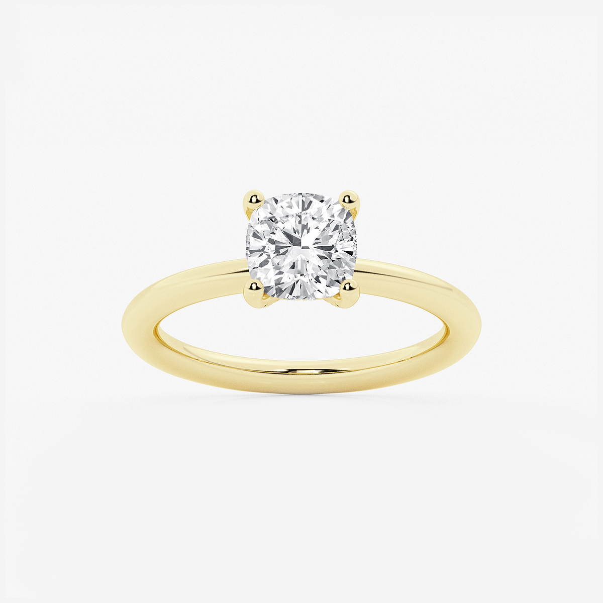1 5/8 ctw Cushion Lab Grown Diamond Hidden Halo Engagement Ring