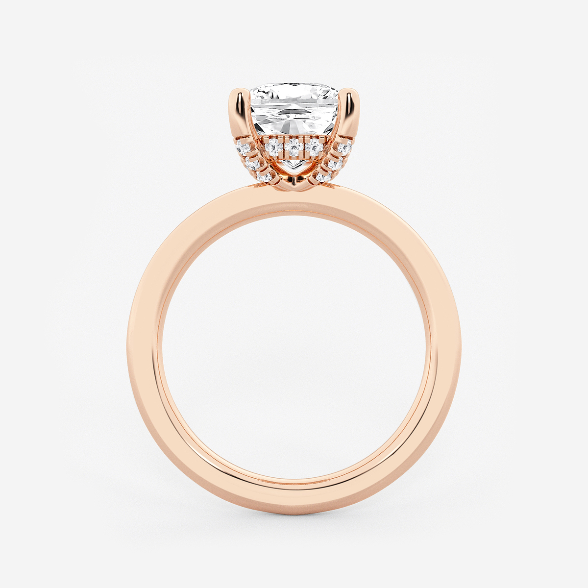 Additional Image 1 for  2 5/8 ctw Cushion Lab Grown Diamond Hidden Halo Engagement Ring
