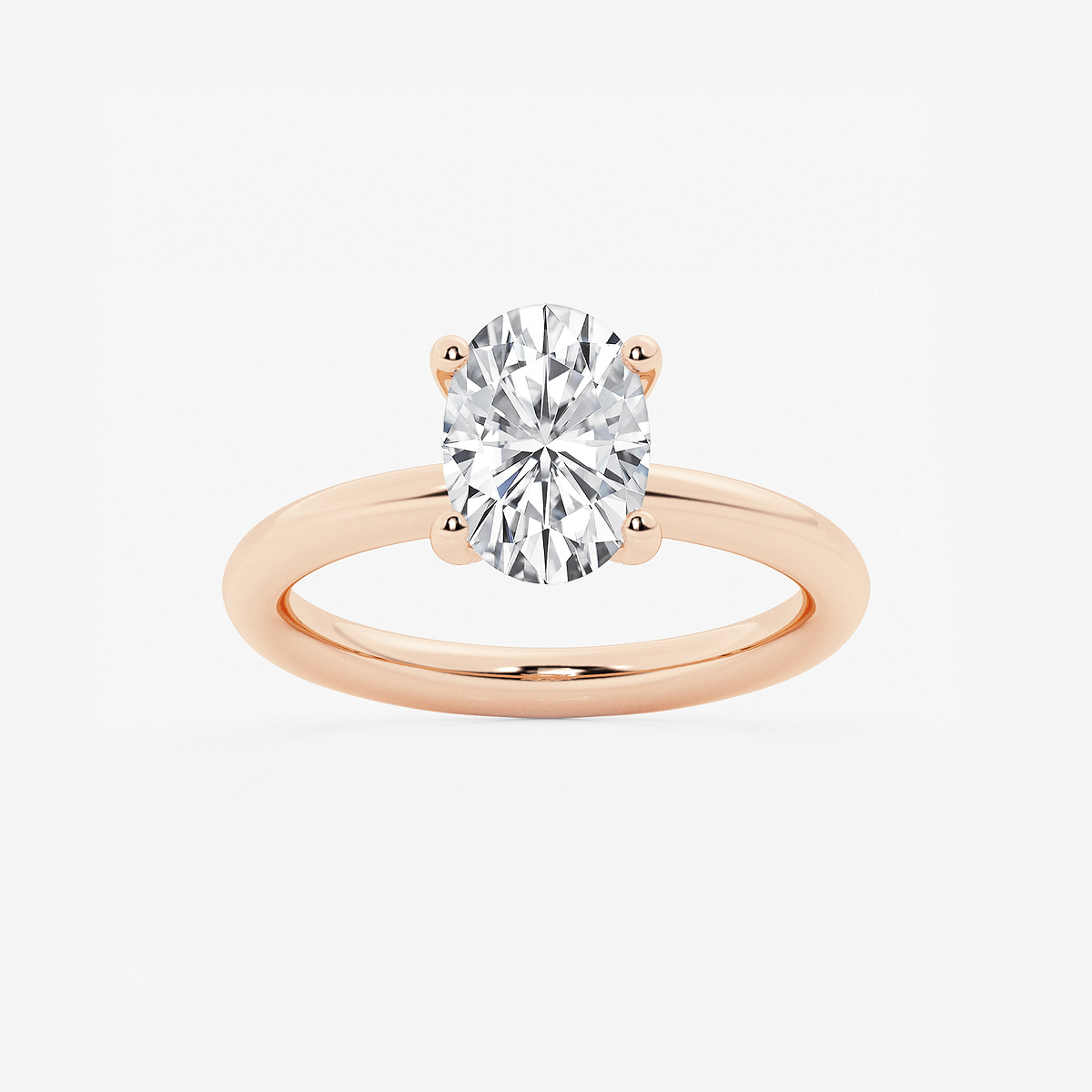 2 1/10 ctw Oval Lab Grown Diamond Hidden Halo Engagement Ring