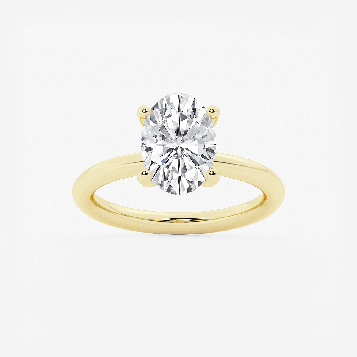 2 5/8 ctw Oval Lab Grown Diamond Hidden Halo Engagement Ring