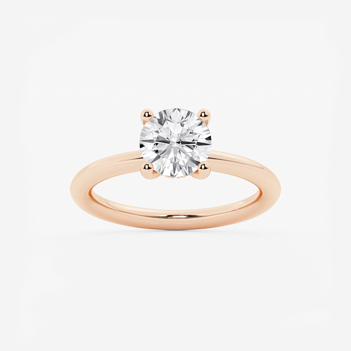 1 5/8 ctw Round Lab Grown Diamond Hidden Halo Engagement Ring