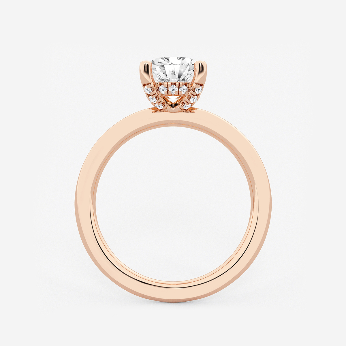 Additional Image 1 for  1 5/8 ctw Round Lab Grown Diamond Hidden Halo Engagement Ring