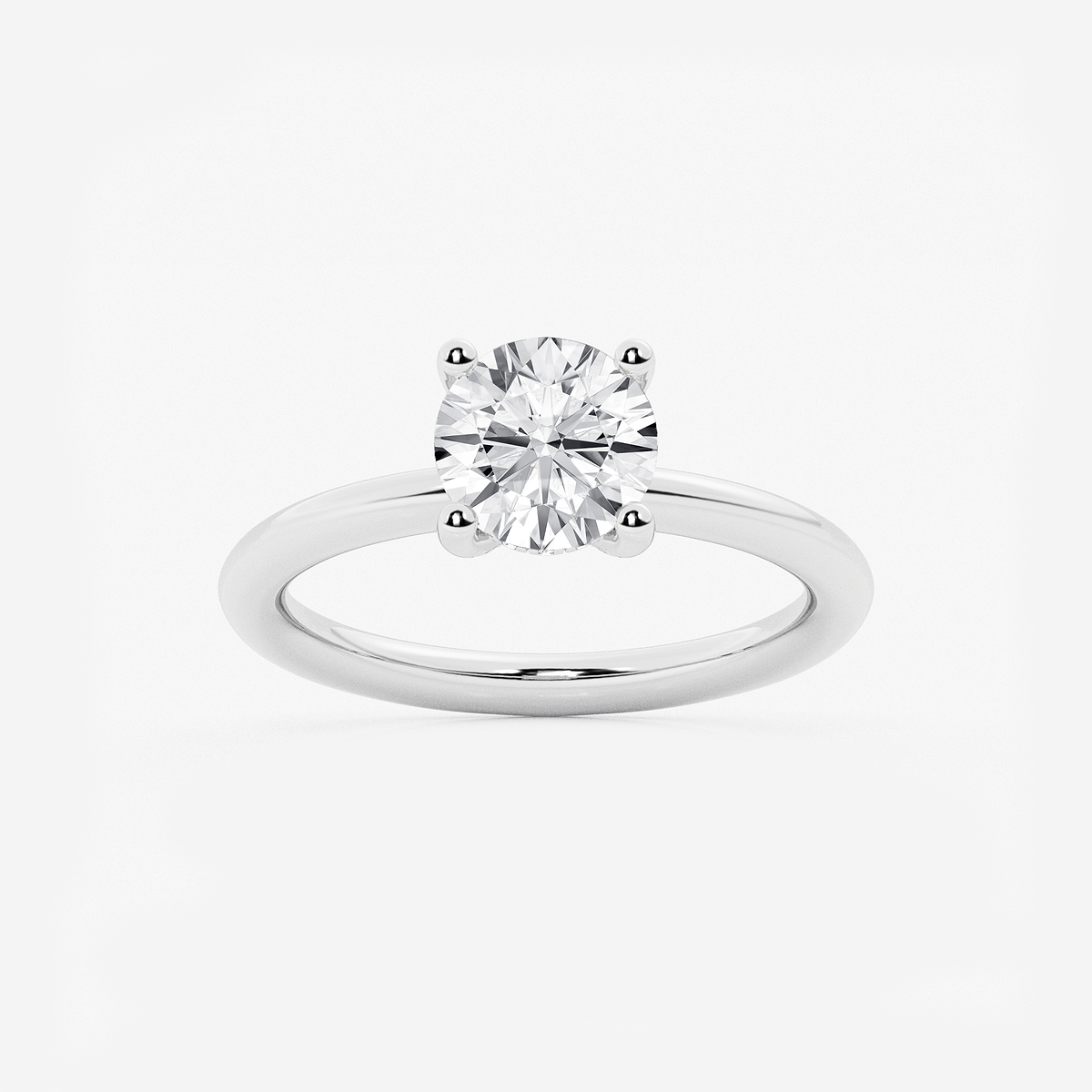 1 5/8 ctw Round Lab Grown Diamond Hidden Halo Engagement Ring