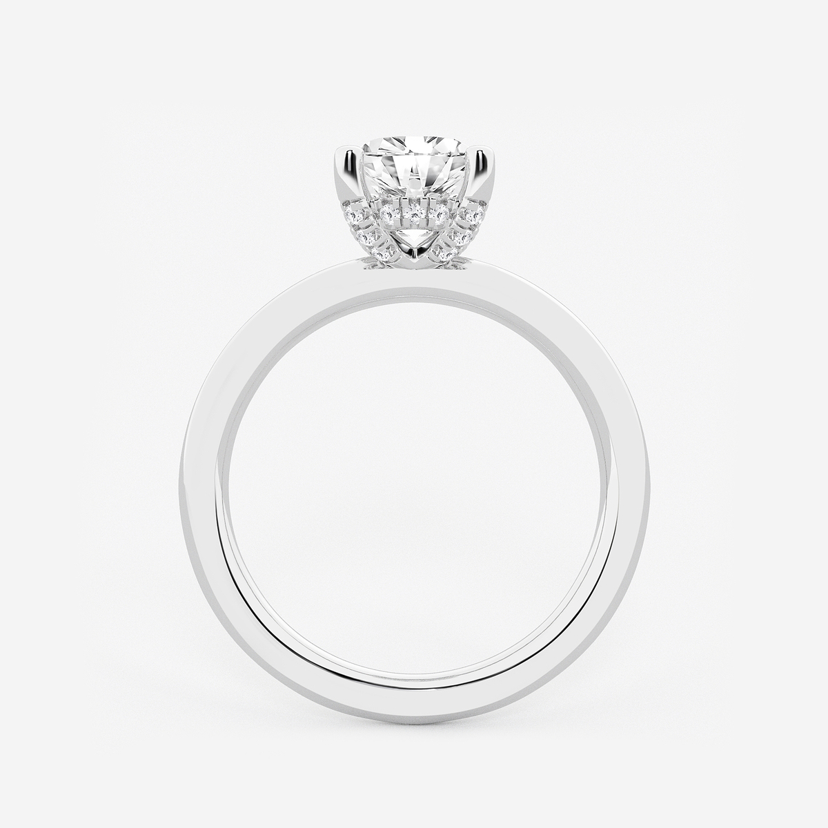 Additional Image 1 for  1 5/8 ctw Round Lab Grown Diamond Hidden Halo Engagement Ring