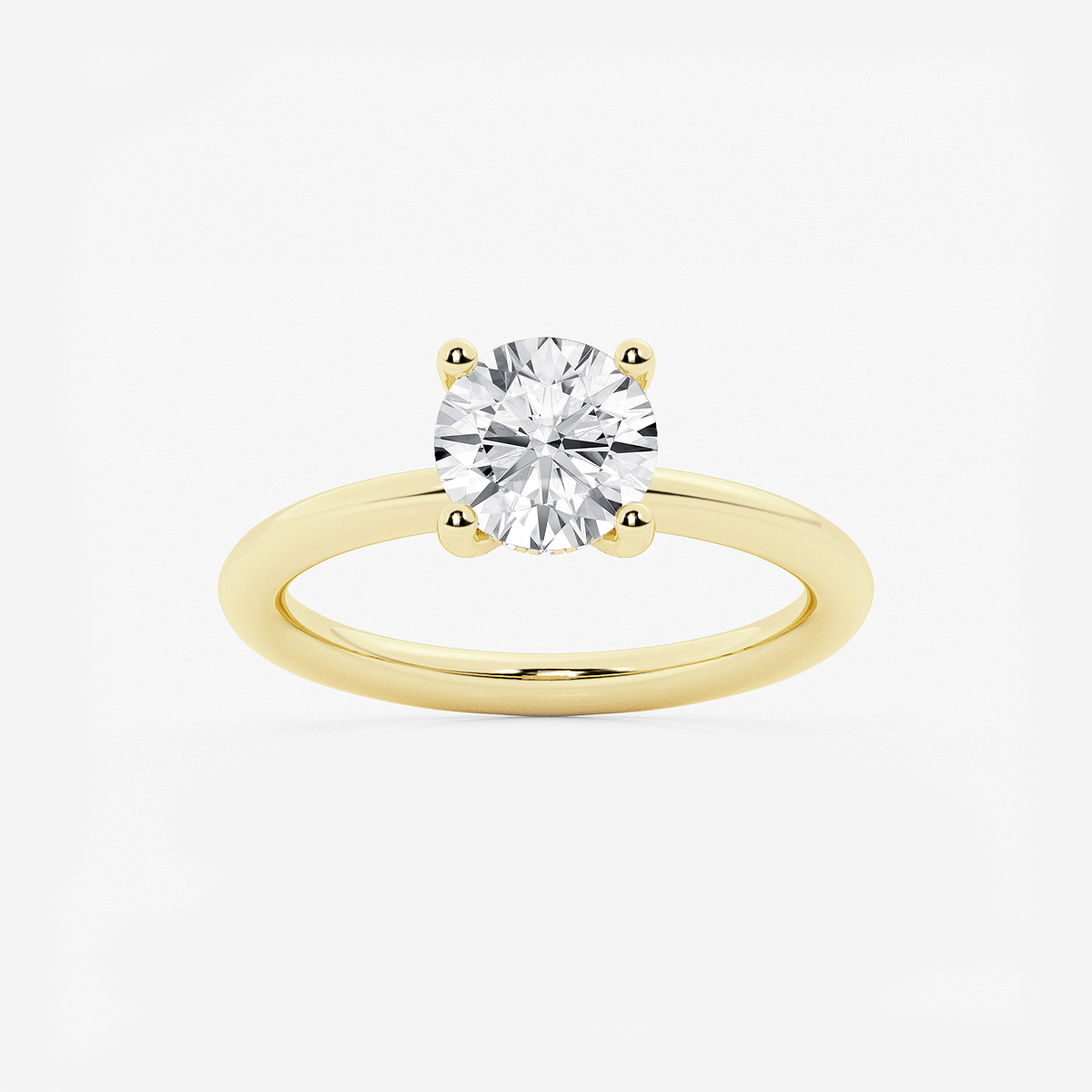 1 5/8 ctw Round Lab Grown Diamond Hidden Halo Engagement Ring