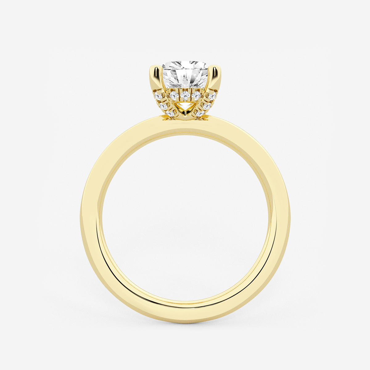 Additional Image 1 for  1 5/8 ctw Round Lab Grown Diamond Hidden Halo Engagement Ring